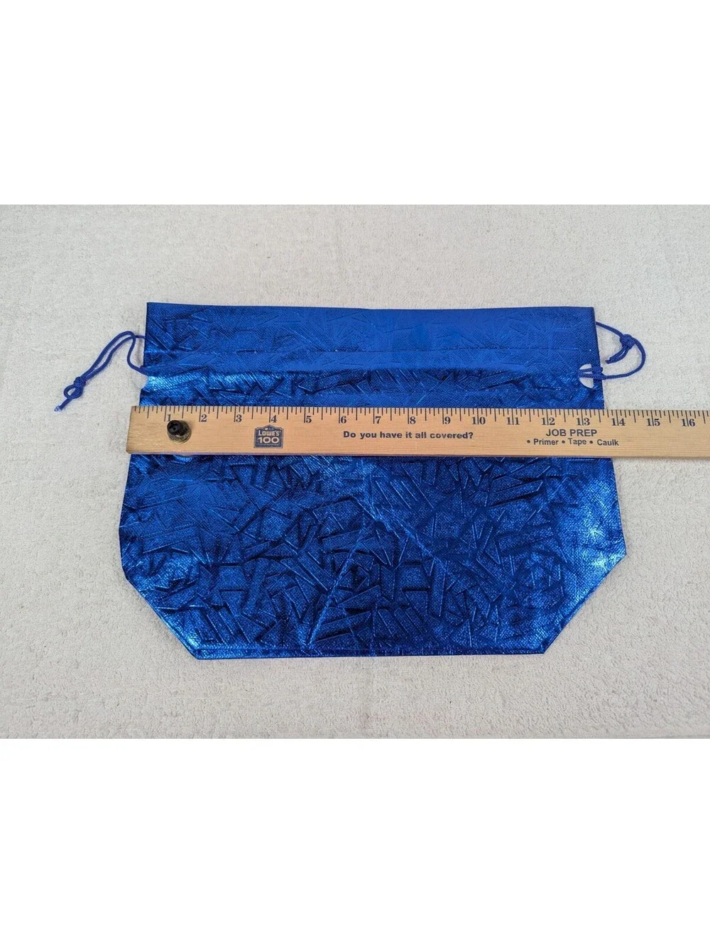 Canvas Type Draw Strip Gift Bags With Handles - 13 in x 10 in x 5 in - 24 Bags